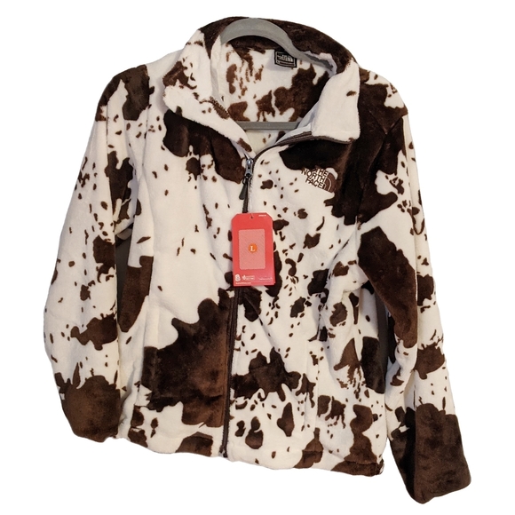 the north face cow print fleece